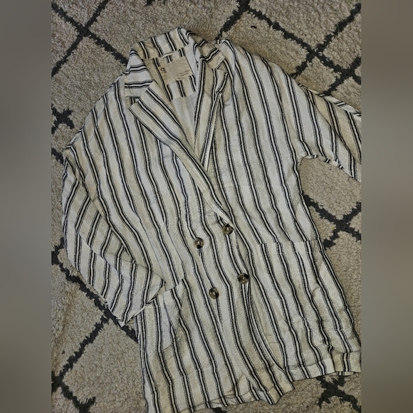 Pilcro oversized linen dolman sleeve blazer xs - Picture 3 of 8